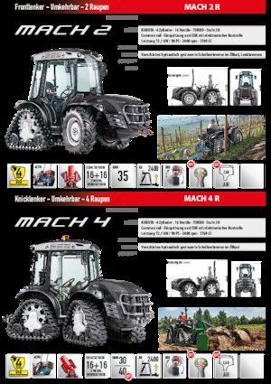 Tracteurs à chenilles Carraro Mach 4 R
