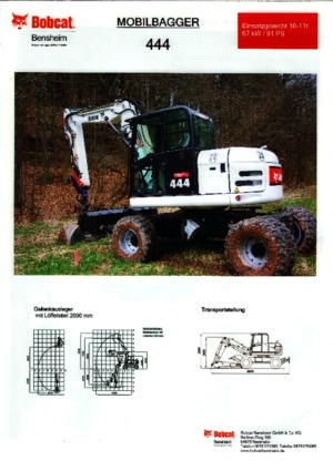 Excavatrice sur chenilles Bobcat 444