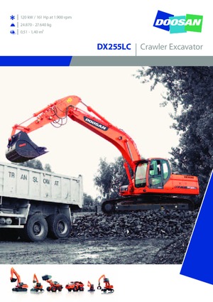 Excavatrice sur chenilles Doosan DX 255 LC