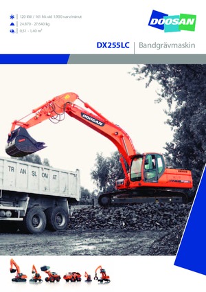 Excavatrice sur chenilles Doosan DX 255 LC