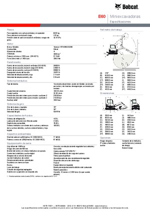 Excavatrice sur chenilles Bobcat E 60