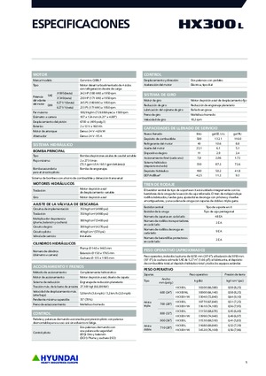 Excavatrice sur chenilles Hyundai HX300L