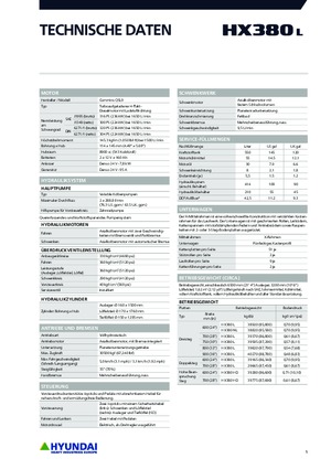 Excavatrice sur chenilles Hyundai HX380L