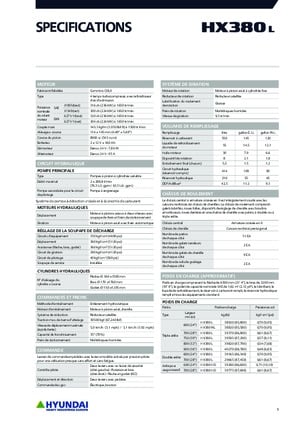 Excavatrice sur chenilles Hyundai HX380L