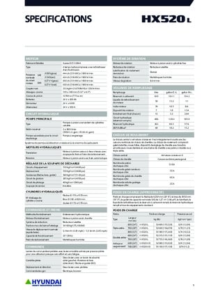 Excavatrice sur chenilles Hyundai HX520L