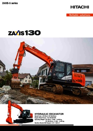 Excavatrice sur chenilles Hitachi ZX 130 LCN-5 B