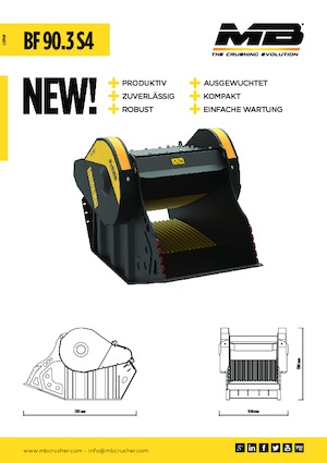 Godets concasseurs MB Crusher BF90.3 S4