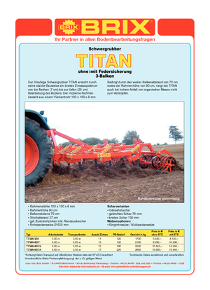 Cultivateurs Brix Titan 400 A