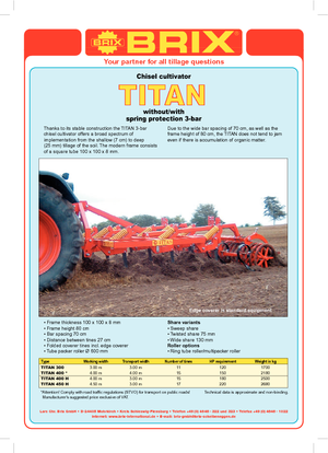 Cultivateurs Brix Titan 300 FA RPW Ø 600