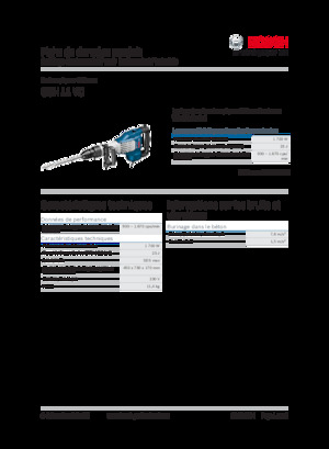Marteaux et marteaux de démolition Bosch GSH 11 VC
