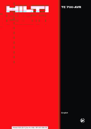 Marteaux et marteaux de démolition Hilti TE 700-AVR