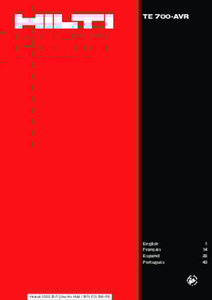 Marteaux et marteaux de démolition Hilti TE 700-AVR