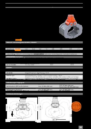 Grappins de démolition et de tri Kinshofer D09HPX-50
