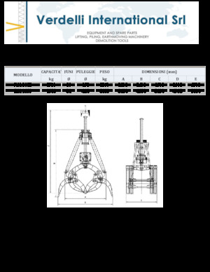 Grappins de démolition et de tri Verdelli F.M. 1600