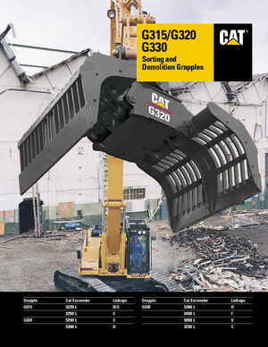 Grappins de démolition et de tri Caterpillar G330