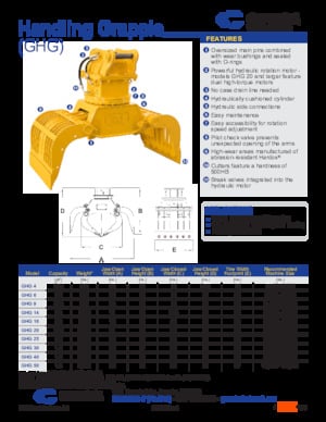 Grappins de démolition et de tri Genesis GHG 40