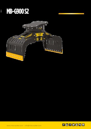 Grappins de démolition et de tri MB Crusher MB-G900 S2
