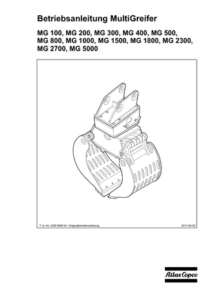 Grappins de démolition et de tri Atlas Copco MG 800