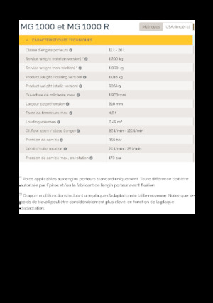 Grappins de démolition et de tri Epiroc MG 1000 