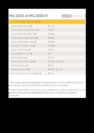 Grappins de démolition et de tri Epiroc MG 1500 R 
