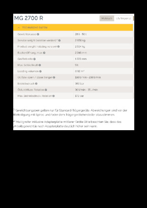 Grappins de démolition et de tri Epiroc MG 2700 R