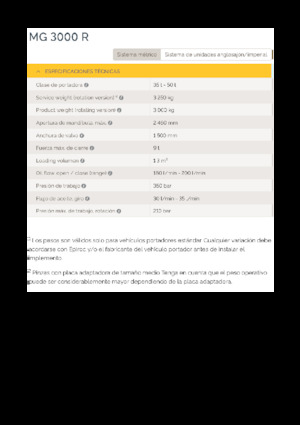 Grappins de démolition et de tri Epiroc MG 3000 R