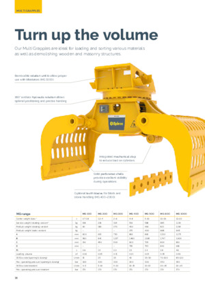 Grappins de démolition et de tri Epiroc MG 1000 