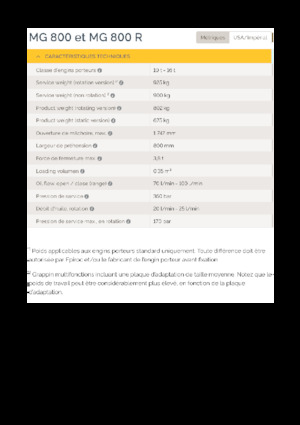 Grappins de démolition et de tri Epiroc MG 800 R 