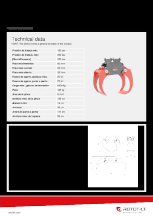 Grappins de démolition et de tri Rototilt® MG60