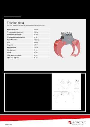 Grappins de démolition et de tri Rototilt® MG7