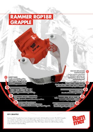 Grappins de démolition et de tri Rammer RGP18R