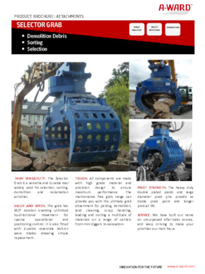 Grappins de démolition et de tri A-Ward S200