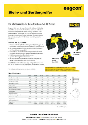 Grappins de démolition et de tri engcon SG06
