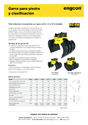Grappins de démolition et de tri engcon SG06