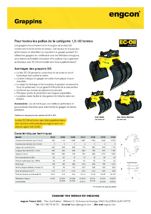 Grappins de démolition et de tri engcon SG06