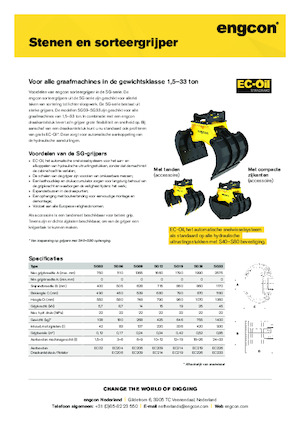 Grappins de démolition et de tri engcon SG06