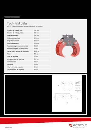 Grappins de démolition et de tri Rototilt® SG60