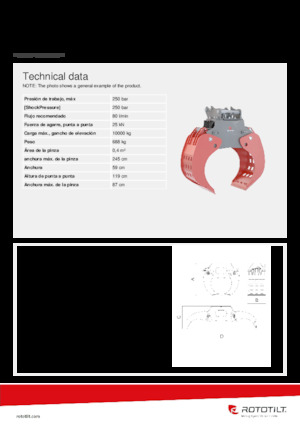 Grappins de démolition et de tri Rototilt® SG7