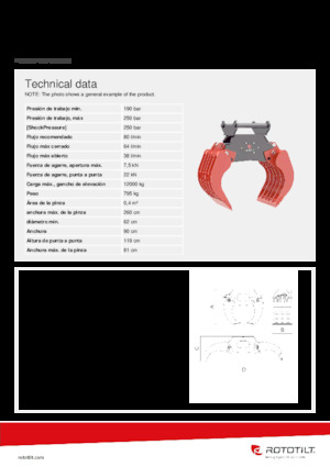 Grappins de démolition et de tri Rototilt® SOG80