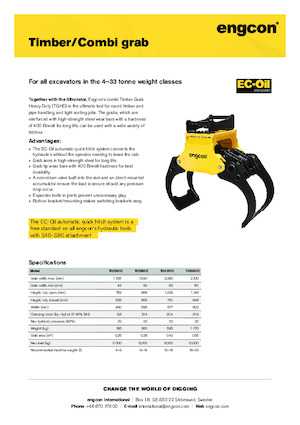 Grappins de démolition et de tri engcon TG55HD