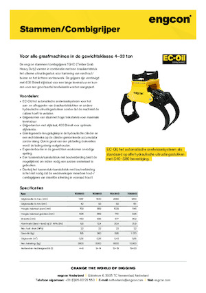 Grappins de démolition et de tri engcon TG55HD