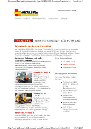 Véhicules communaux multi-usages à diesel diesel Reform Werke Boki 1351 B