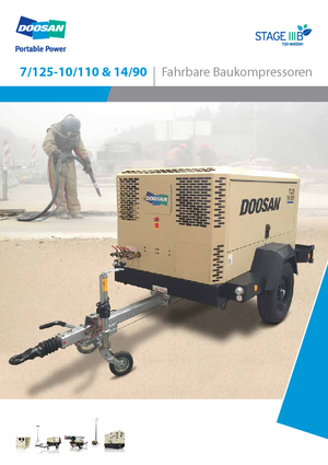 Compresseurs d'air portable - Gasoil, Electrique, Essence Doosan 7/125