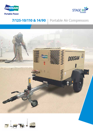 Compresseurs d'air portable - Gasoil, Electrique, Essence Doosan 7/125