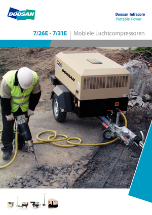 Compresseurs d'air portable - Gasoil, Electrique, Essence Doosan 7/31E 