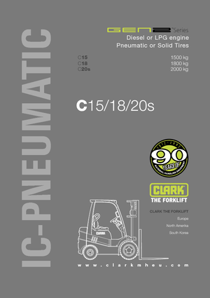 Chariots élevateurs frontaux diesel Clark C 15 D