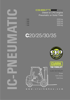 Chariots élevateurs frontaux diesel Clark C 30 D
