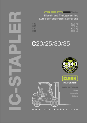 Chariots élevateurs frontaux diesel Clark C 30 D