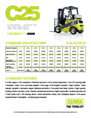 Chariots élevateurs frontaux diesel Clark C 30 D