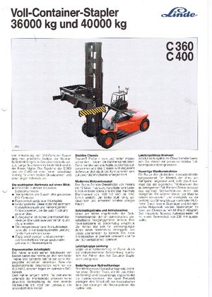 Chariots élevateurs frontaux diesel Linde C 400/3